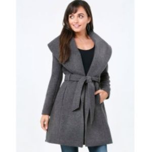 Bebe Shawl Collar Grey Coat